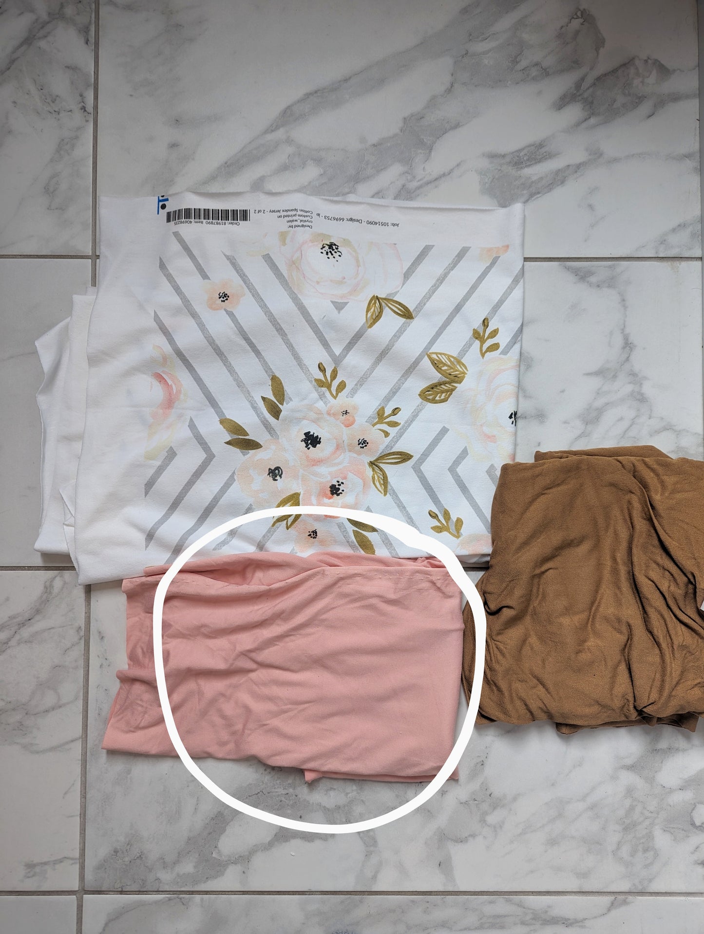 Housse rose et or
