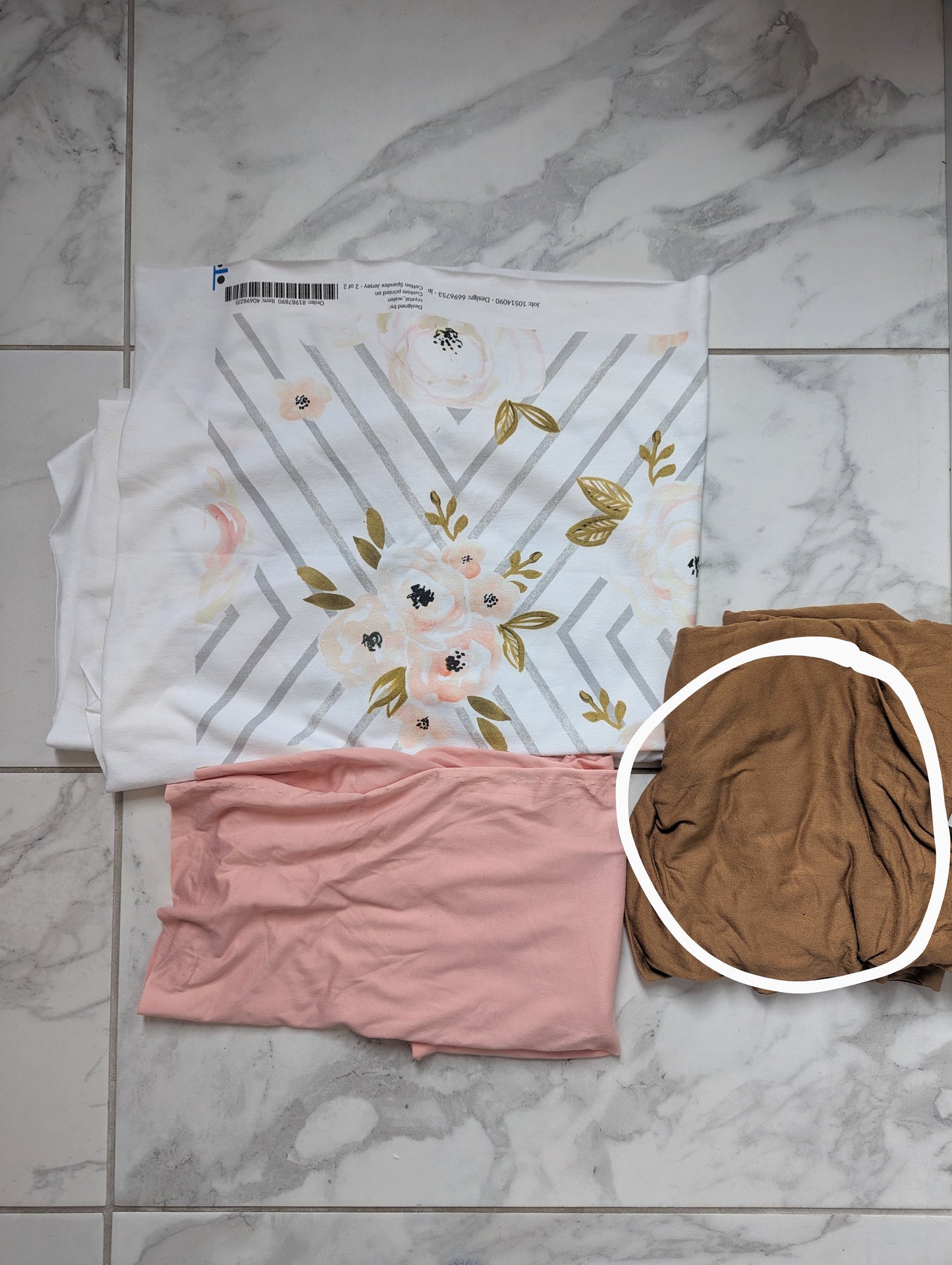 Housse rose et or